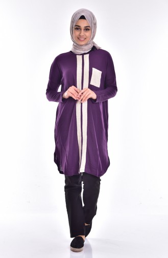 Knitwear Sweater with Pockets 4230-02 Purple 4230-02