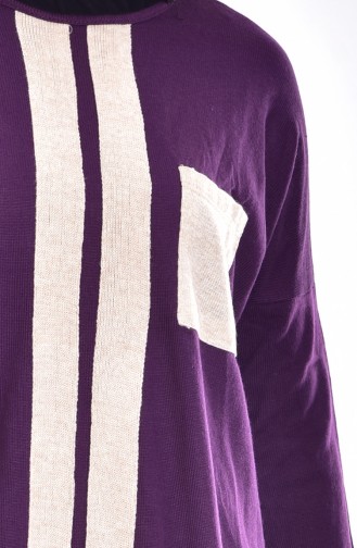 Knitwear Sweater with Pockets 4230-02 Purple 4230-02