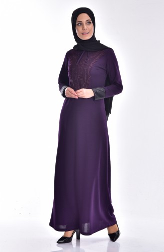 Purple Hijab Dress 2126-02