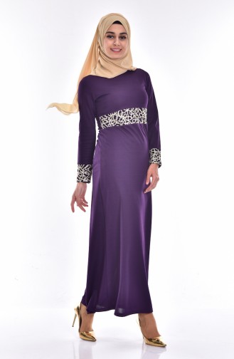 Purple Hijab Dress 2137-01
