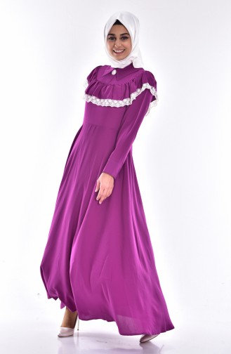 Plum Hijab Dress 0045-01