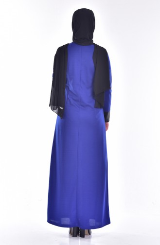 Saxe Hijab Dress 2126-07