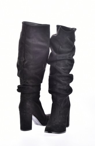 Women Long Boots 50154-02 Black 50154-02
