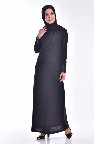 Black Hijab Dress 2126-01