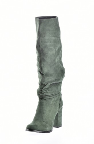 Women Long Boots 50154-01 Green 50154-01