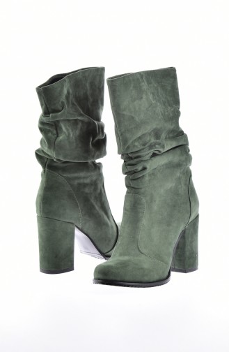 Short Women`s Boots 50155-03 Green 50155-03