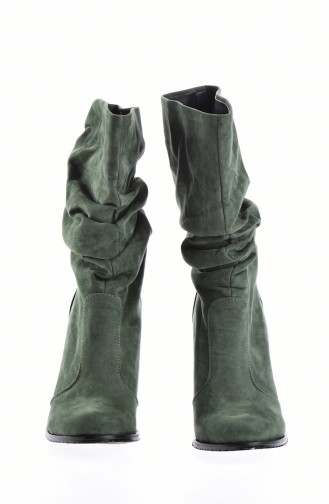 Kısa Bayan Çizme 50155-03 Yeşil
