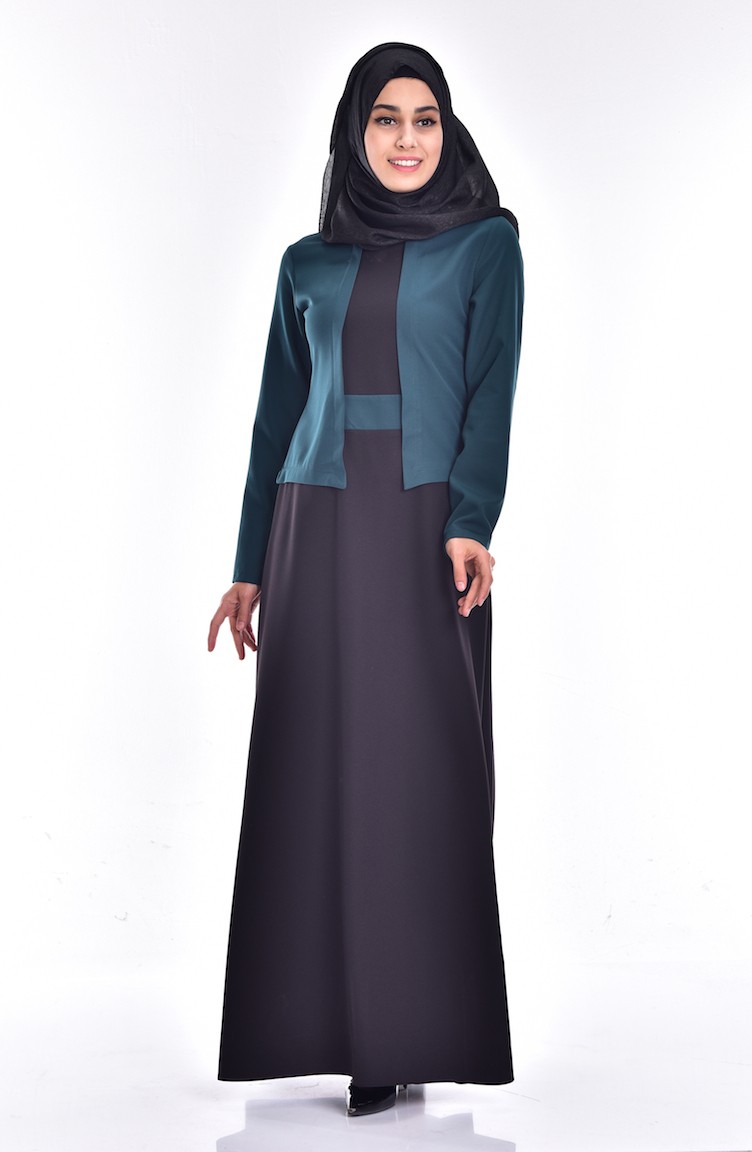 Robe avec Veste 2261-05 Vert emeraude 2261-05 | Sefamerve