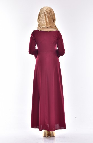 Spanish Sleeve Dress 1163-07 Claret Red 1163-07