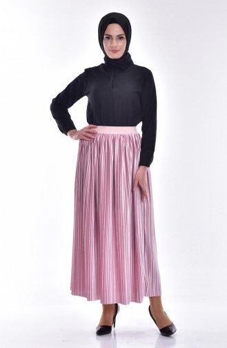 Pleated Velvet Skirt 82005-06 Dry Rose 82005-06