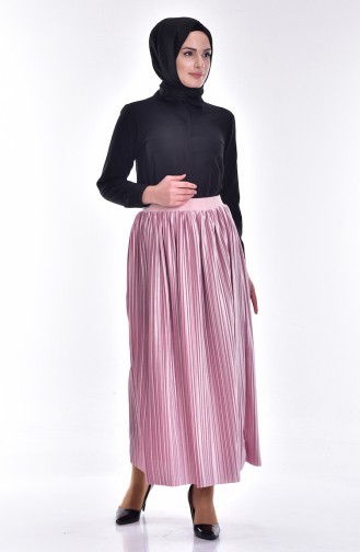 Pleated Velvet Skirt 82005-06 Dry Rose 82005-06