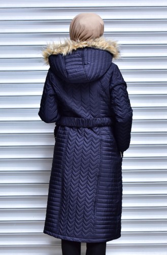 Navy Blue Winter Coat 7002-01