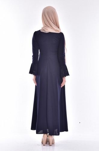 Spanish Sleeve Dress 1163-06 Navy Blue 1163-06