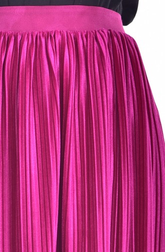 Pleated Velvet Skirt 82005-03 Maroon 82005-03