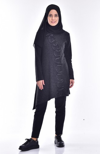 Pull Asymétrique 0695-04 Noir 0695-04