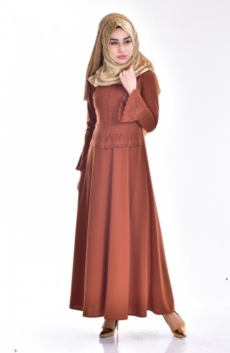Spanish Sleeve Dress 1163-02 Tobacco 1163-02