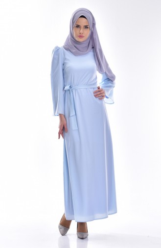 Baby Blue Hijab Dress 0032-03