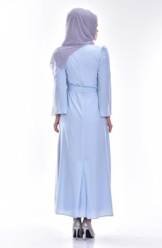 Baby Blue Hijab Dress 0032-03