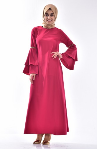 Spanish Sleeve Dress 1195-07 Claret Red 1195-07