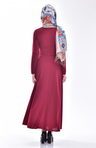Robe Hijab Bordeaux 6133-01