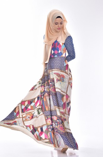 Saxe Hijab Dress 0010-01