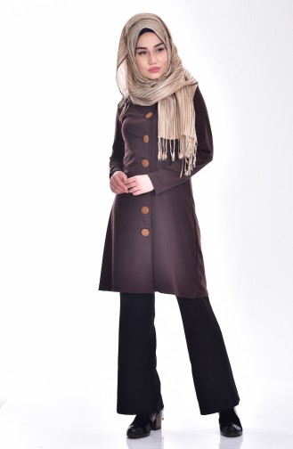 Buttoned Tunic 0653-04 Brown 0653-04