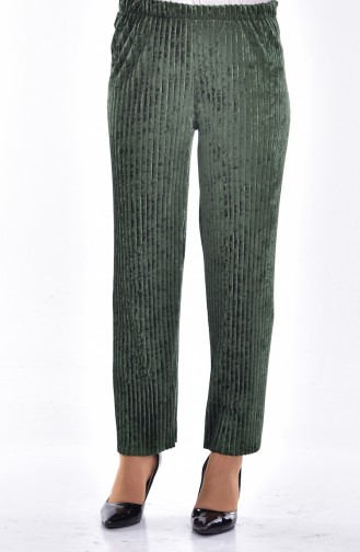 Pantalon Plissé 1275-09 Vert Foncé 1275-09