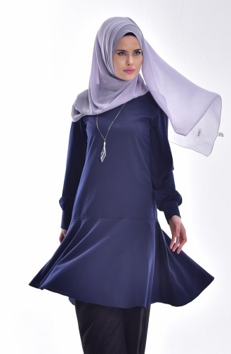 Kolyeli Tunik 4033-01 Lacivert 4033-01