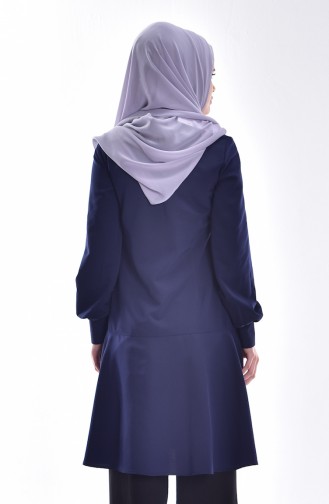 Kolyeli Tunik 4033-01 Lacivert