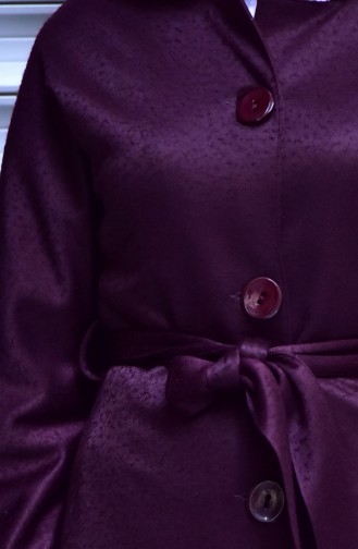 Coat with Belt 0451-01 Purple 0451-01