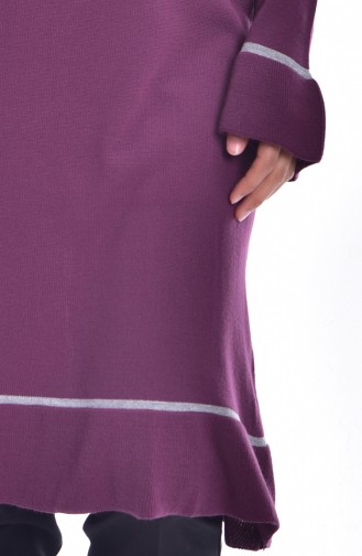 Knitwear Long Sweater 4018-03 Purple 4018-03