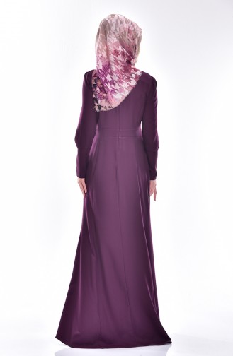 Purple Hijab Dress 4186-02