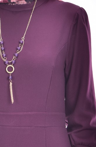 Purple Hijab Dress 4186-02