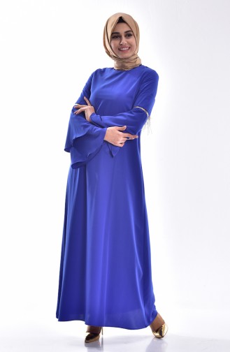 Spanish Sleeve Dress 1195-03 Saxon Blue 1195-03