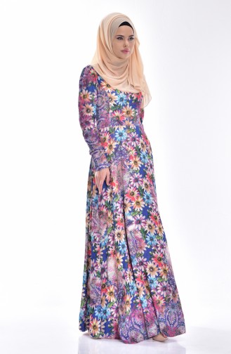 Saxe Hijab Dress 0002-01