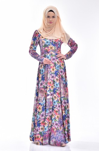 Saxe Hijab Dress 0002-01