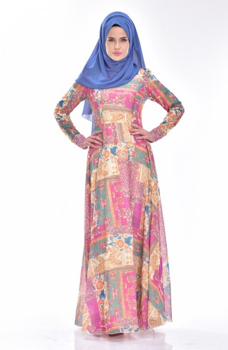 Yellow Hijab Dress 0035-01
