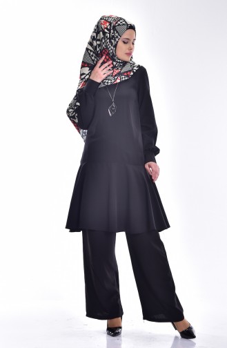 Tunic with Necklace 4033-05 Black 4033-05