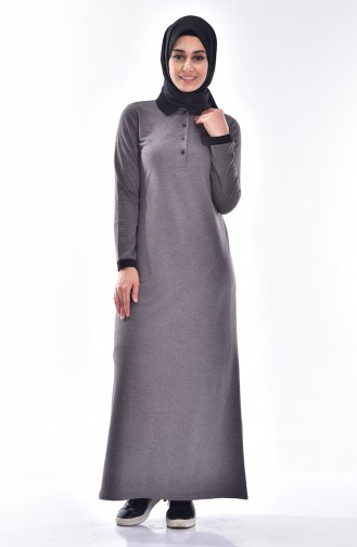 Anthracite Hijab Dress 2856-03
