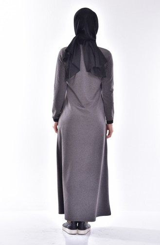 Anthracite Hijab Dress 2856-03