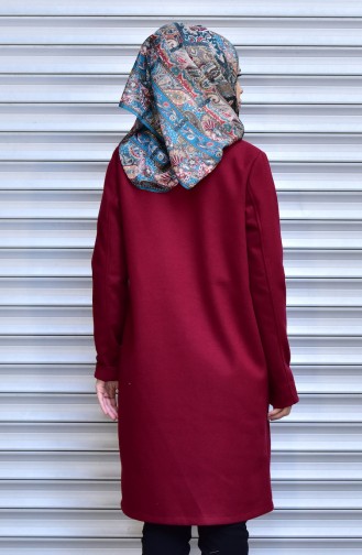 Sweater with Pockets 4592-03 Claret Red 4592-03