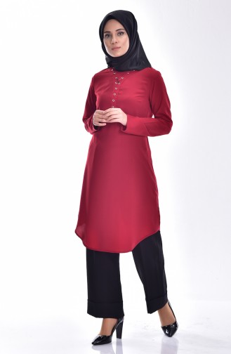 Kuşaklı Tunik 4032-04 Bordo 4032-04