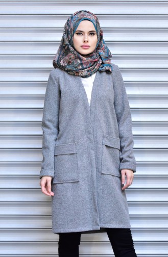 Sweater with Pockets 4592-01 Grey 4592-01