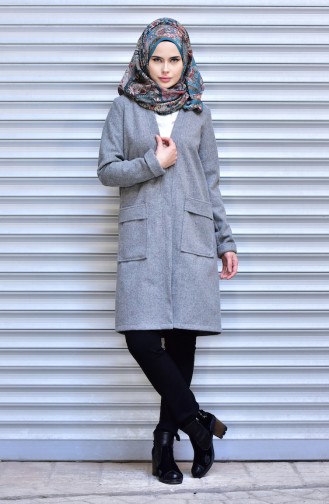 Sweater with Pockets 4592-01 Grey 4592-01