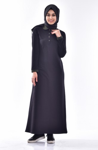 Khaki Hijab Dress 2856-06
