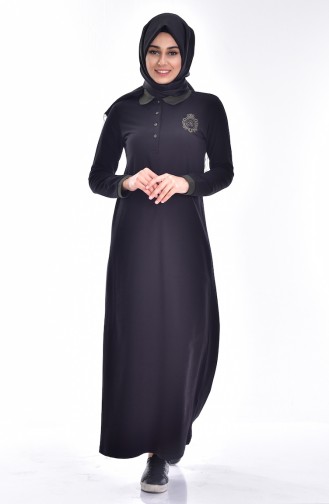 Khaki Hijab Dress 2856-06