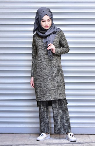 Ensemble Deux Pieces Tunique Pantalon 1083-02 Khaki 1083-02