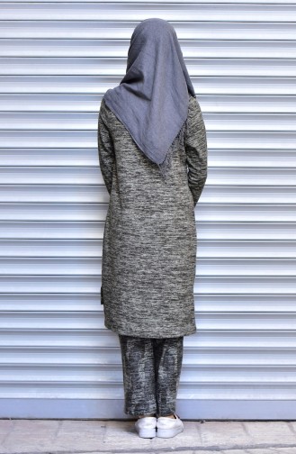 Ensemble Deux Pieces Tunique Pantalon 1083-02 Khaki 1083-02