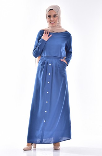Indigo Hijab Dress 4059-12