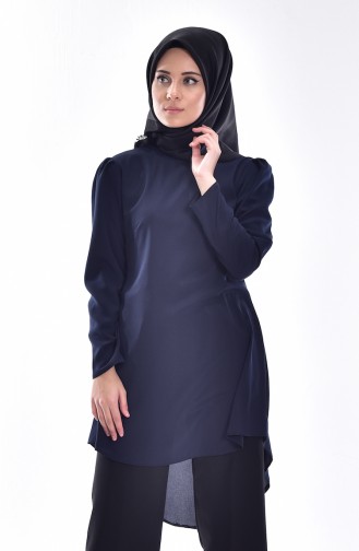 Asimetrik Tunik 0055-05 Lacivert